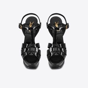 YSL SAINT LAURENT TRIBUTE PLATFORM SANDALS (HEEL)